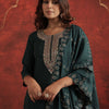 Dhiyona IE Women Ethnic Motifs Embroidered Kurta with Trousers & Dupatta