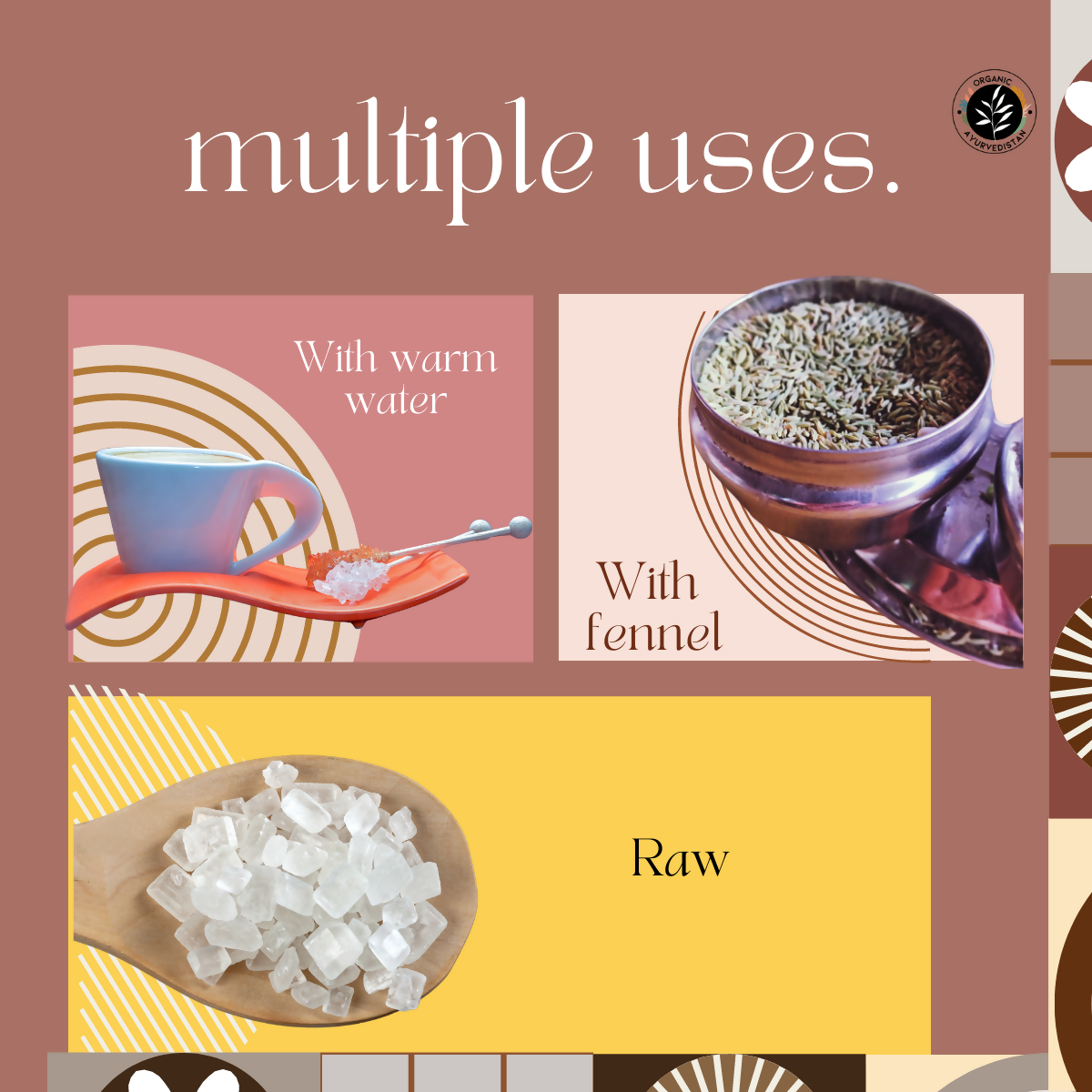 Organic Ayurvedistan Rock Sugar (Mishri) - Indyancart