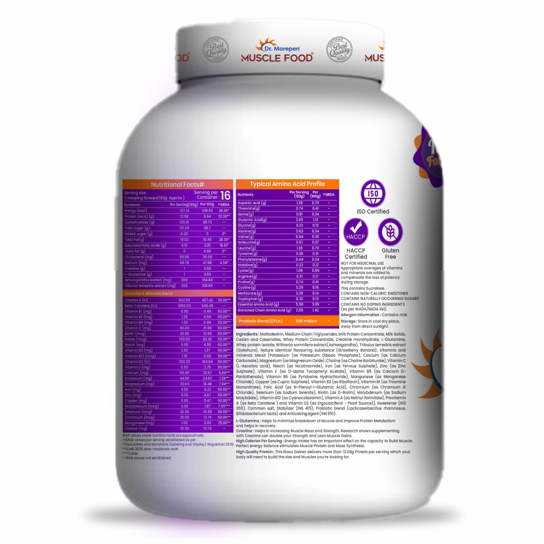 Dr Morpen Mass Gainer Banana Strawberry