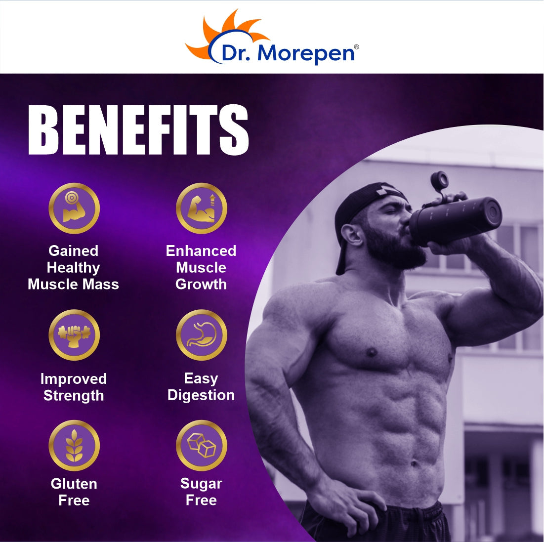 Dr Morpen Mass Gainer Banana Strawberry