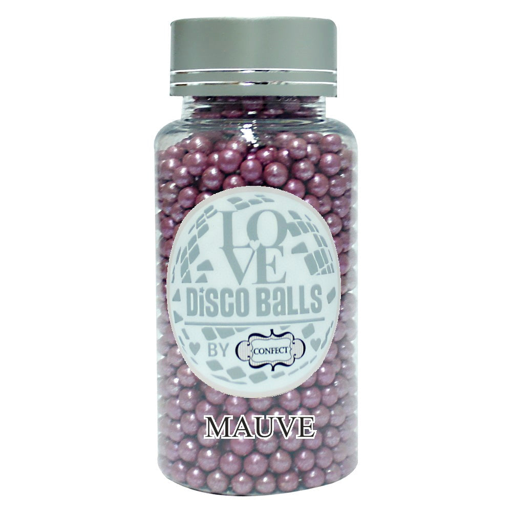 Confect Mauve Disco Balls Sprinkles 6 MM