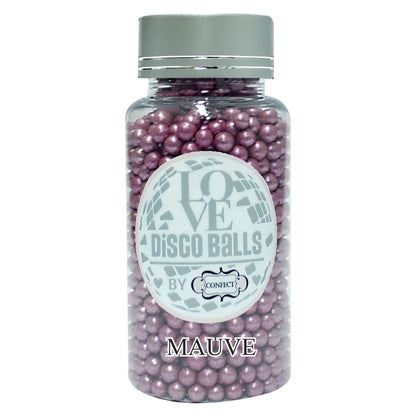 Confect Mauve Disco Balls Sprinkles 6 MM