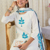 Dhiyona IE Ethnic Motifs Embroidered Thread Work Pure Cotton Kurta With Trousers & Dupatta