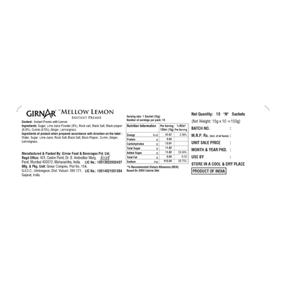 Girnar Instant Premix Mellow Lemon