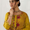 Indyancart IE Women Floral Embroidered Regular Thread Work Kurta with Trousers & With Dupatta