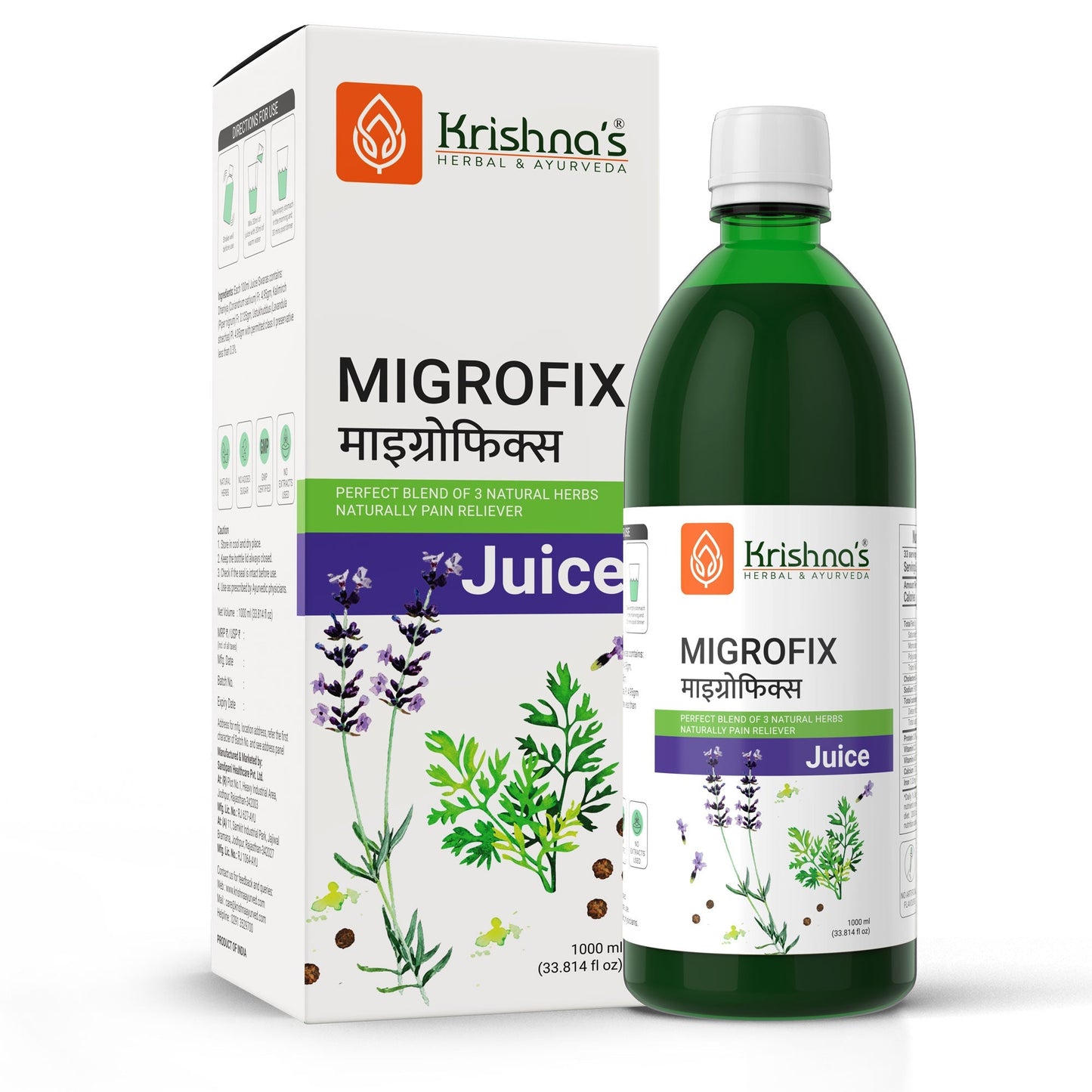Krishna'S Herbal & Ayurveda Migrofix Juice