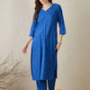Dhiyona IE Women Ethnic Motifs Printed Pure Cotton Kurta with Trousers
