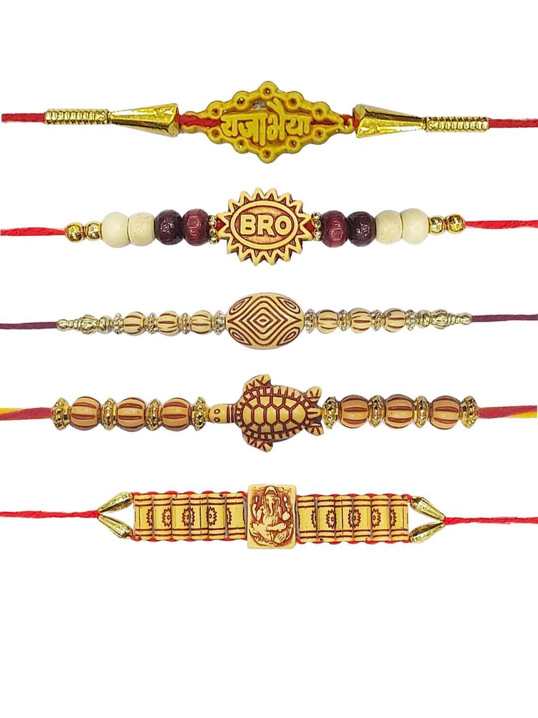 Anouk Unisex Set Of 10 Beaded Rakhi
