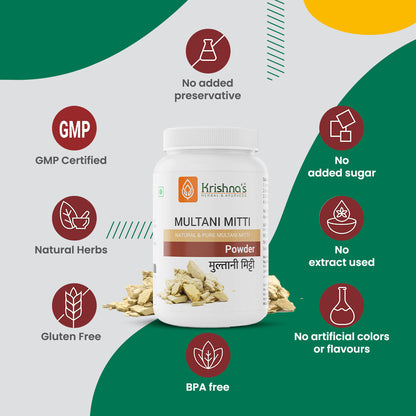 Krishna'S Herbal & Ayurveda Multani Mitti Powder