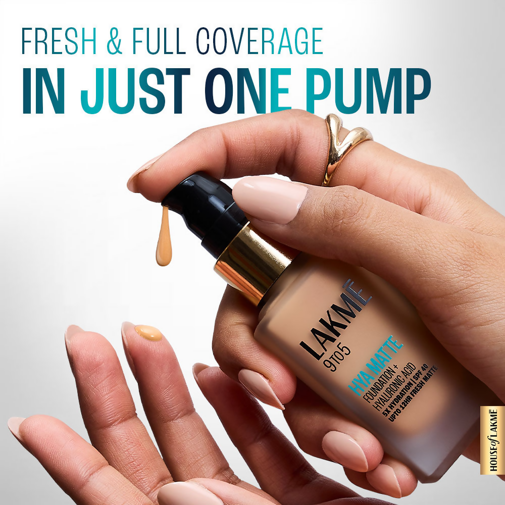 Lakme 9to5 Hya Matte Foundation + Hyaluronic Acid - Warm Natural