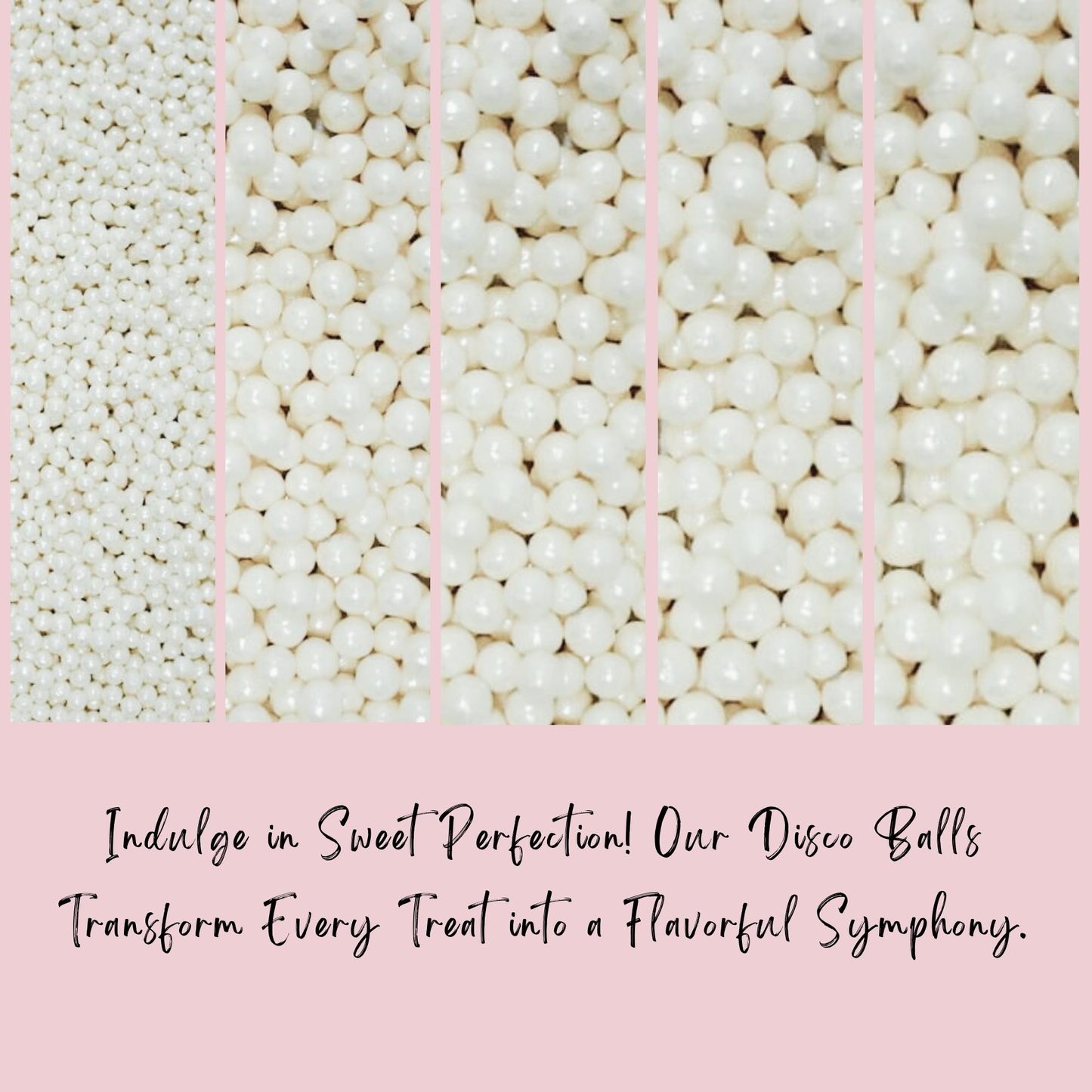 Confect White Princess Disco Balls Assorted Sprinkles ( DB-13 )