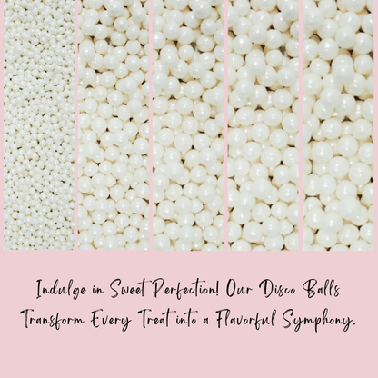 Confect White Princess Disco Balls Assorted Sprinkles ( DB-13 )
