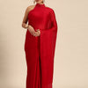 Dhiyona GR Women's Naaz Cherry Red Satin Saree