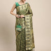 Dhiyona GR Women's Natasha Olive Green Organza Saree