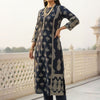 Dhiyona IE Women Ethnic Motifs Printed Pure Cotton Kurta with Trousers