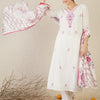 Dhiyona IE Ethnic Motifs Embroidered Thread Work Pure Cotton Kurta With Trouser & Dupatta
