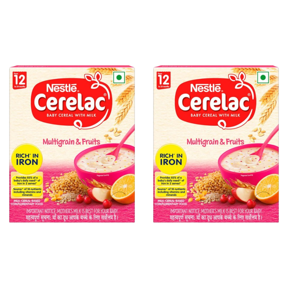 Nestle Cerelac Baby Cereal with Milk, Multigrain & Fruits 12 Months - Indyancart