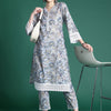 Dhiyona IE Women Floral Printed Regular Pure Cotton Kurta with Trousers