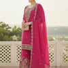 Dhiyona IE Women Ethnic Motifs Embroidered Regular Kurta with Sharara & With Dupatta