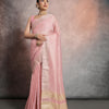 Dhiyona GR Women's Dainty Pink Soft Mulberry Tissue Cotton Saree