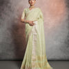 Dhiyona GR Women's Pista Green Soft Mulberry Tissue Cotton Saree