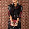 Dhiyona IE Women's Floral Printed Tie-Up Neck Pure Cotton Straight Kurta & Trousers With Dupatta