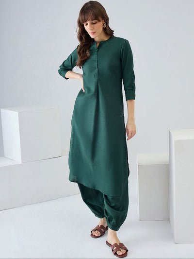 Indyancart IE Women Regular Pure Cotton Kurta with Dhoti Pants