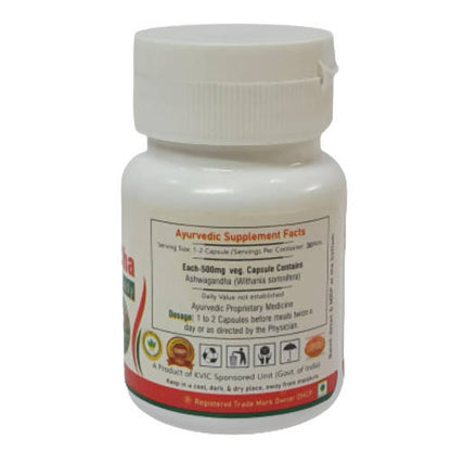 Deep Ayurveda Ashwagandha 500mg Veg Capsules