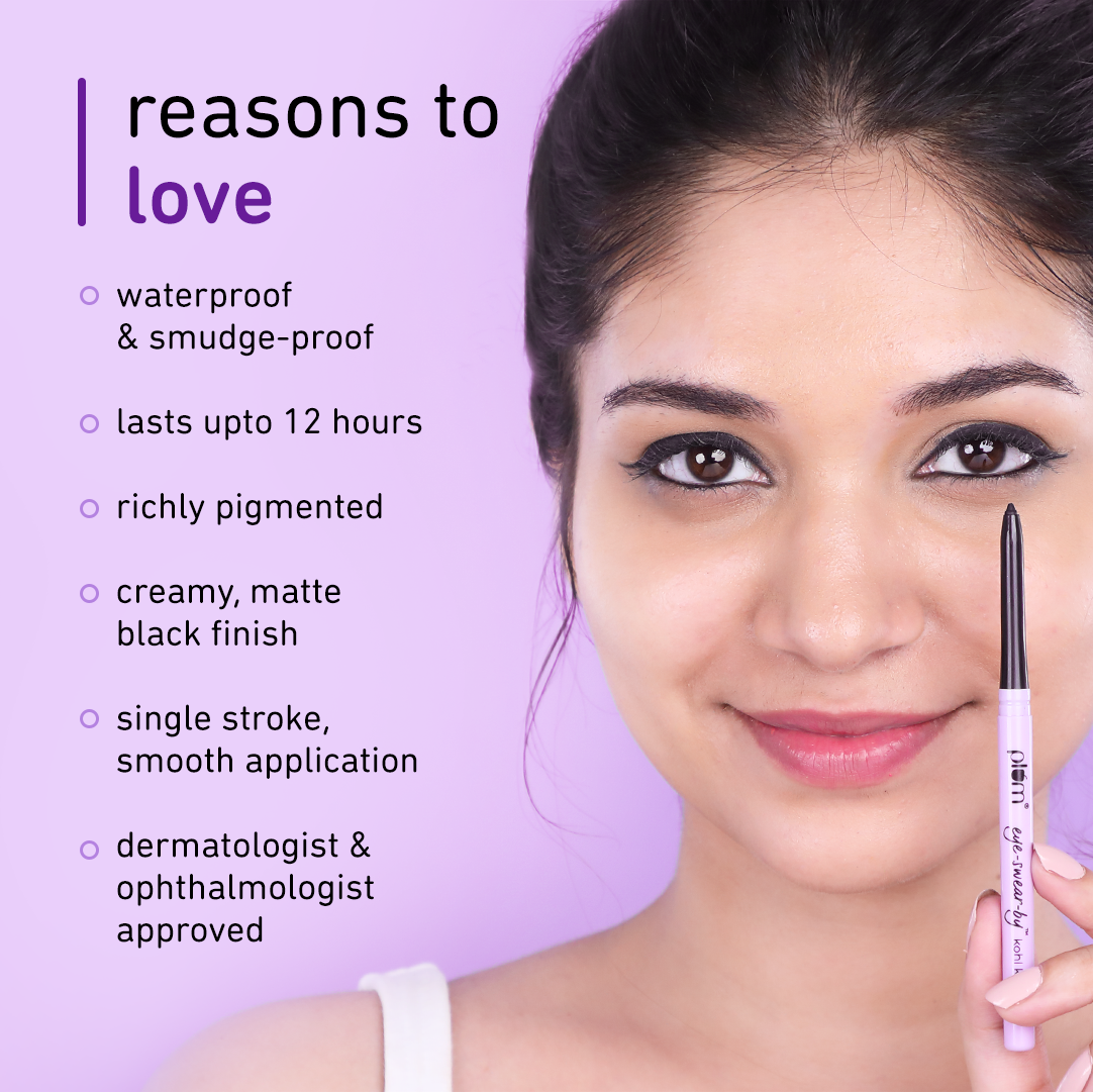 Plum Goodness Eye-Swear-By Kohl Kajal - Deep Black