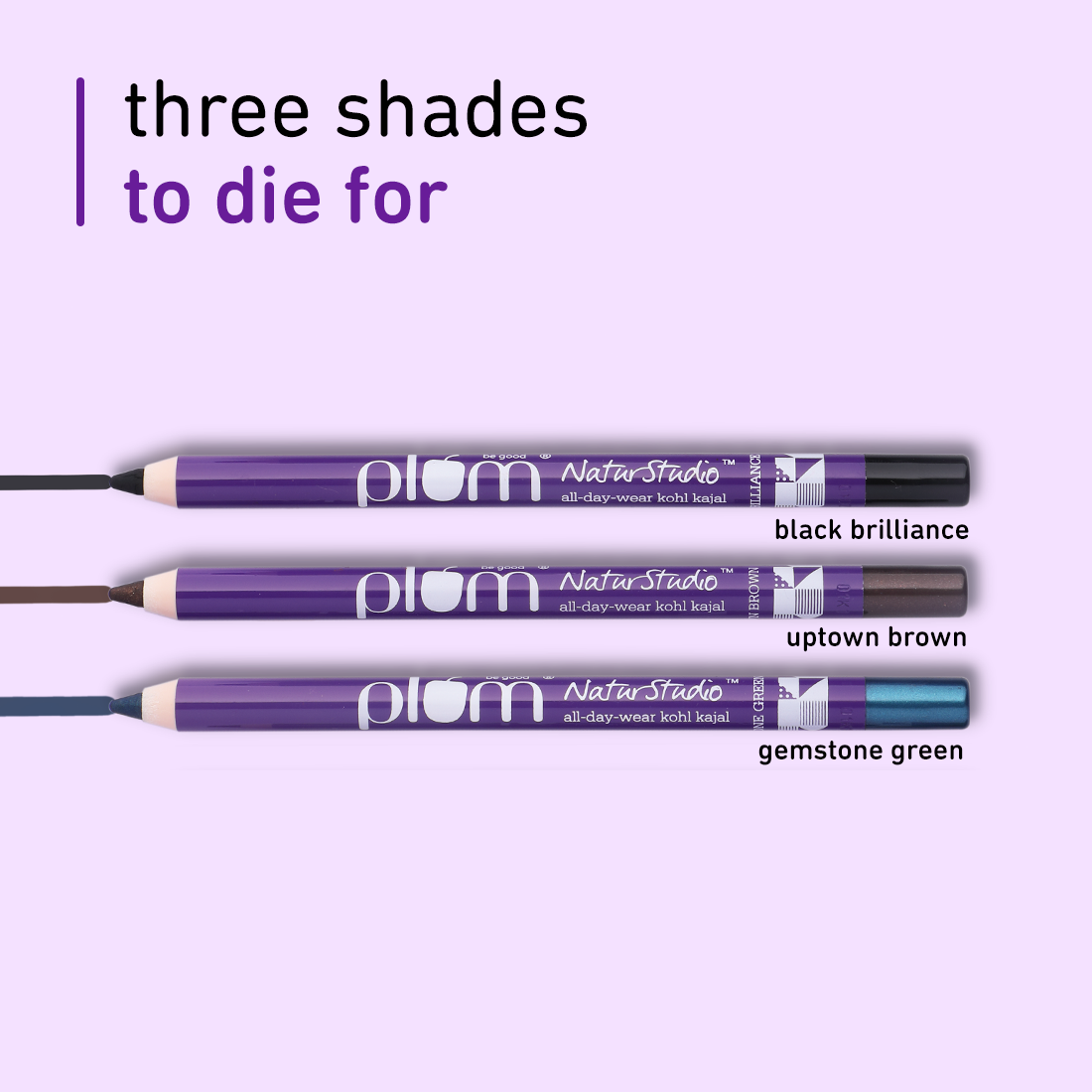 Plum Goodness NaturStudio All-Day-Wear Kohl Kajal with FREE SHARPENER