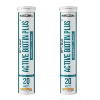 Nutracology Active Biotin Plus Biotin 10000 mcg Effervescent Tablet For Hair Growth, Skin Glow