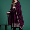 Dhiyona IE Women Ethnic Motifs Embroidered Regular Kurta with Trousers & With Dupatta