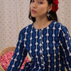 Dhiyona IE Geometric Printed Round Neck Straight Kurta