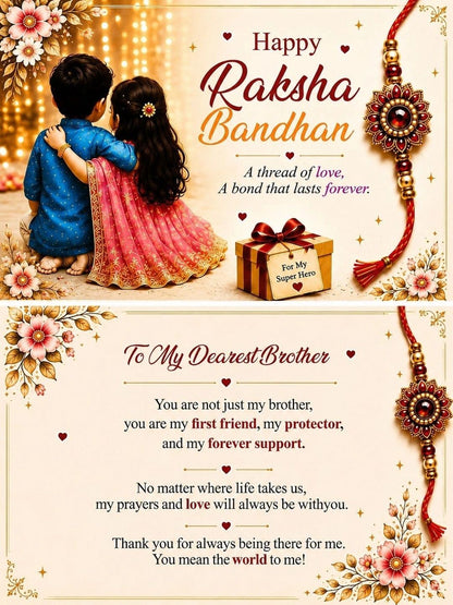 Anouk Set Of 3 Rakhi With Roli& Chawal