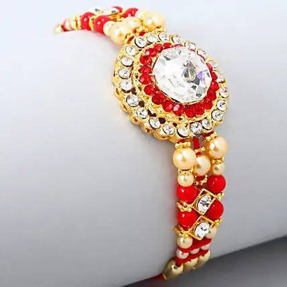 American Diamond Bling Rakhi And Kaju Katli Box