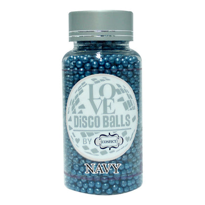 Confect Navy Blue Disco Balls Sprinkles 3 MM