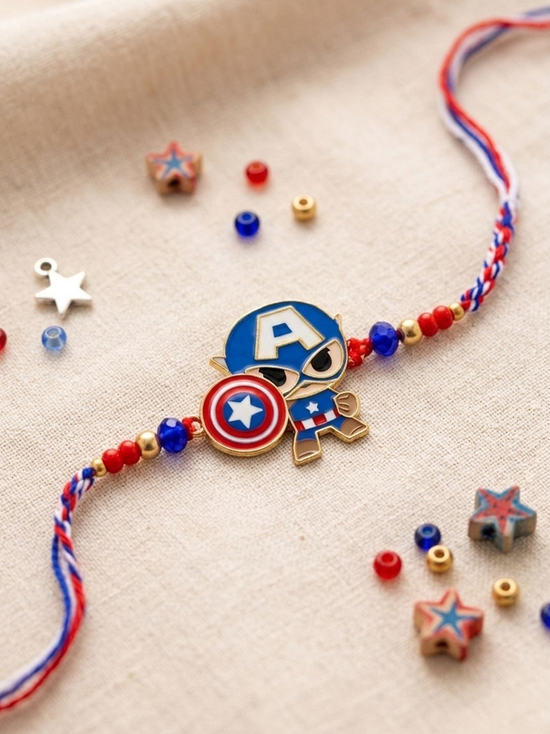 Anouk Kids Avengers Character Artificial Beads Thread Rakhi