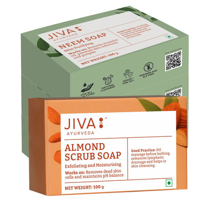 Neem Soap Combo (3 Neem + 1 Almond Soap)