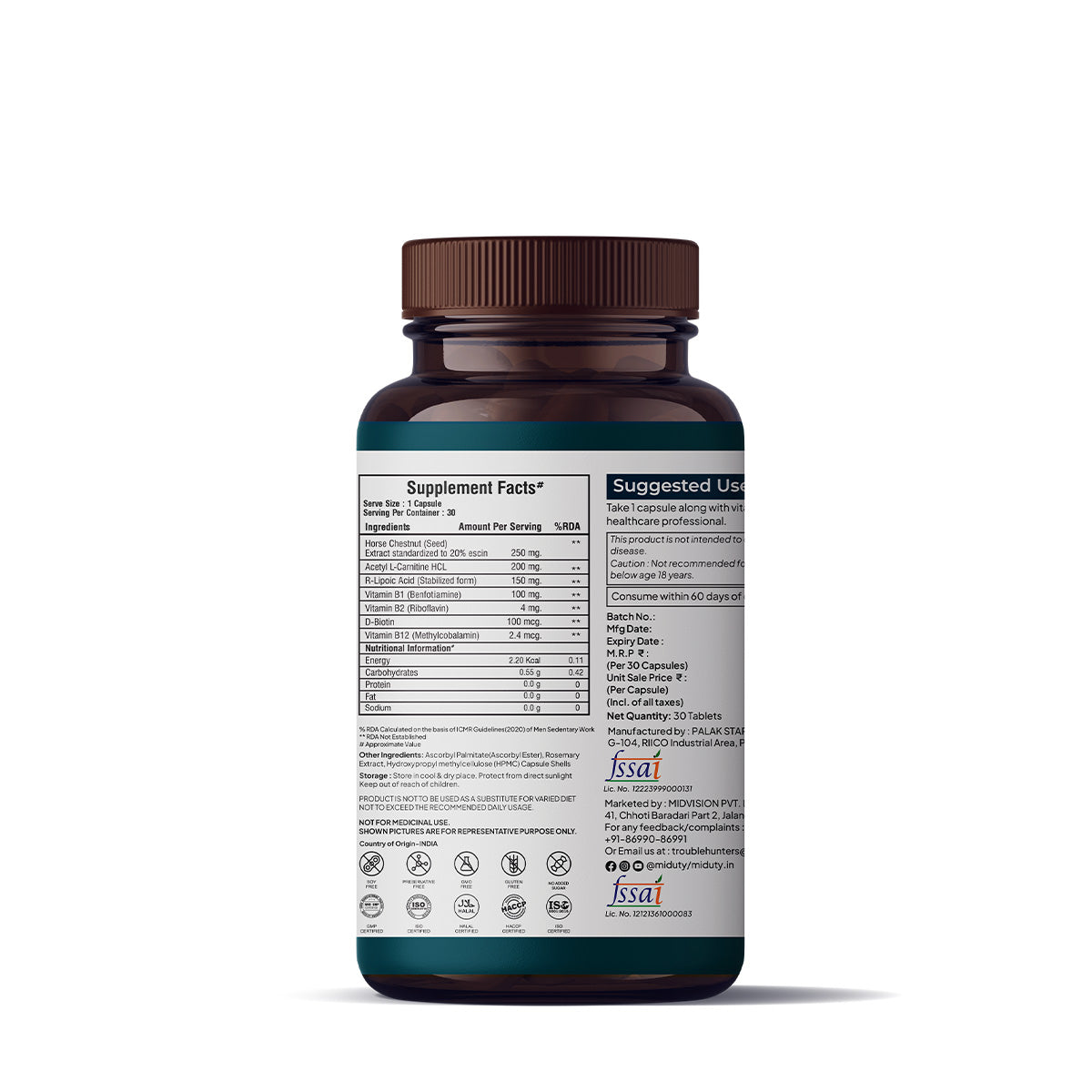 Miduty by Palak Notes Nerve Pain Relief Capsules - Indyancart