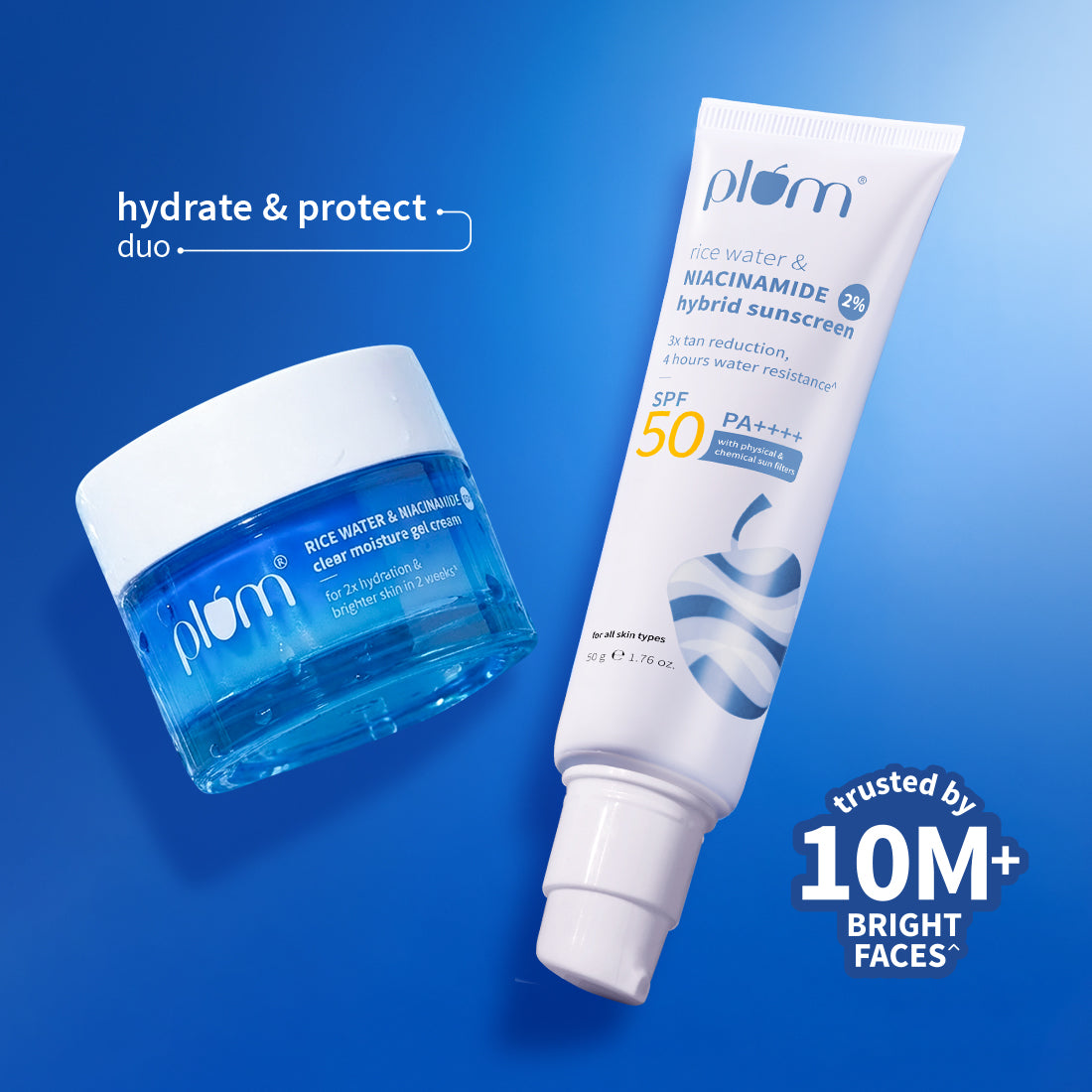 Plum Goodness Niacinamide & Rice Water Moisturize & Protect Combo