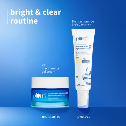 Plum Goodness Niacinamide & Rice Water Moisturize & Protect Combo