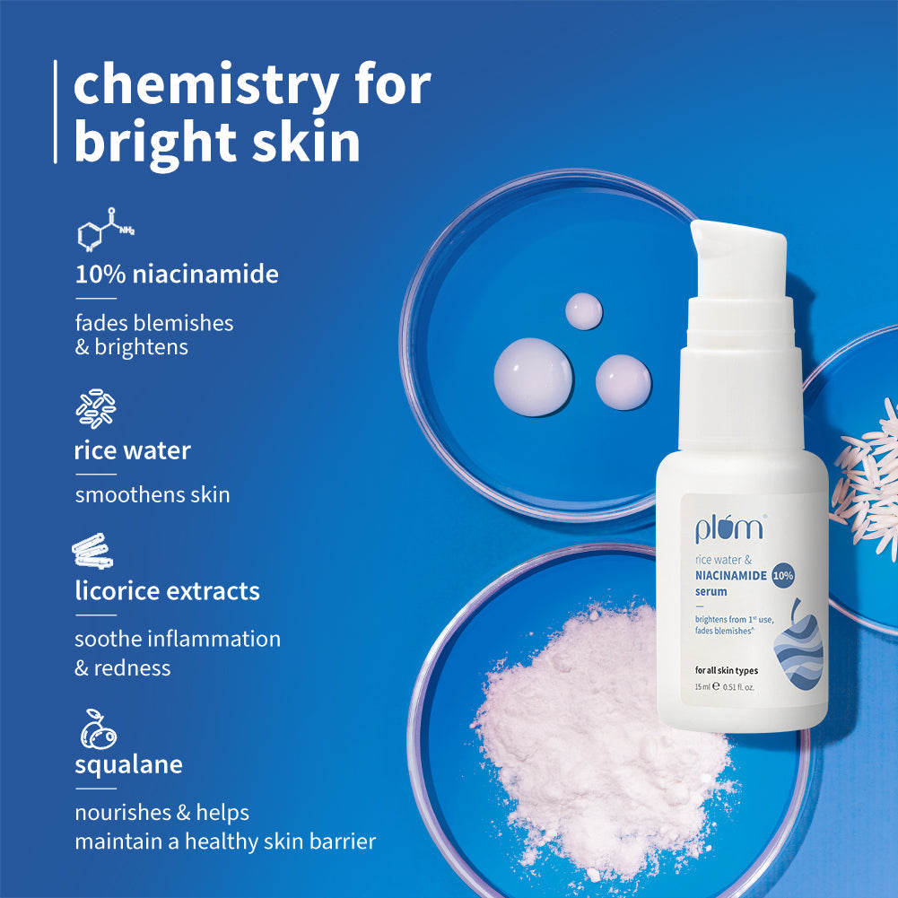Niacinamide Bright Skin Trio | With Toner, Serum & SPF 50 Sunscreen for Bright Skin
