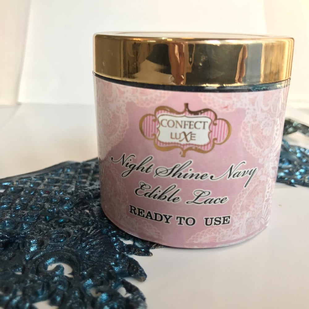 Confect Night Shine Navy | Edible Lace