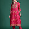 Indyancart IE Ethnic Motifs Printed Regular Pure Cotton Kurta With Trouser
