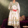 Indyancart IE Floral Printed Empire V-Neck Pure Cotton A-Line Kurta With Trousers And Dupatta