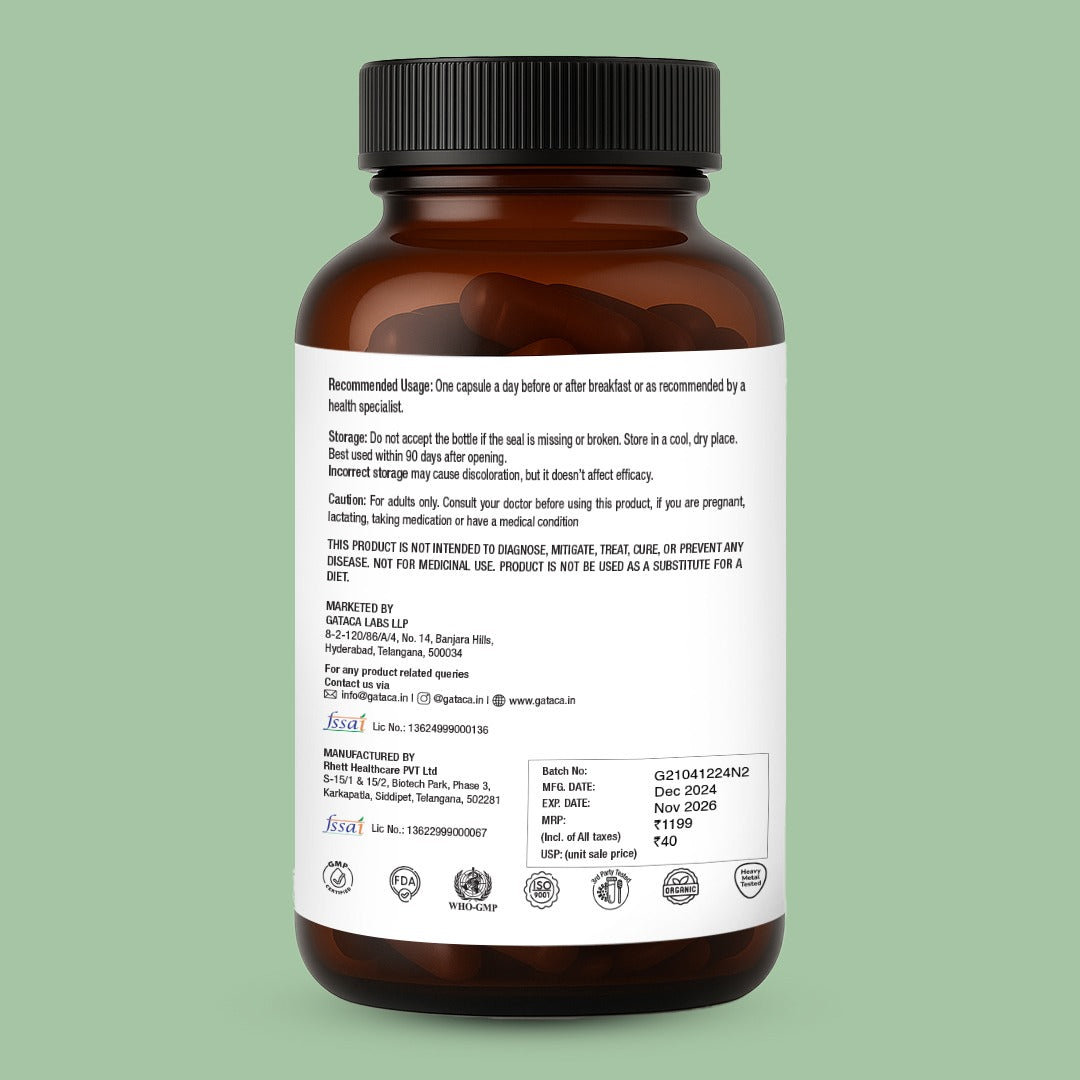 GATACA Pure ?-NMN -  250 mg Capsules, Backed by 21 Patents