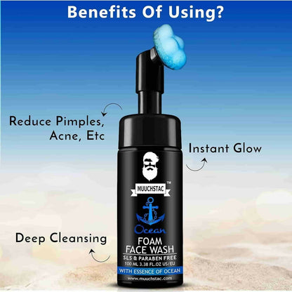 Muuchstac Ocean Foam Face Wash - Indyancart
