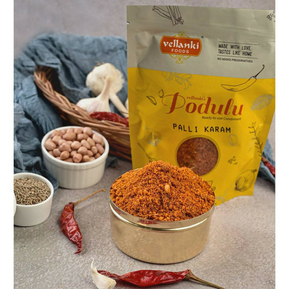 Vellanki Foods - Palli Karam Podi (Peanut Powder) With Garlic - Indyancart