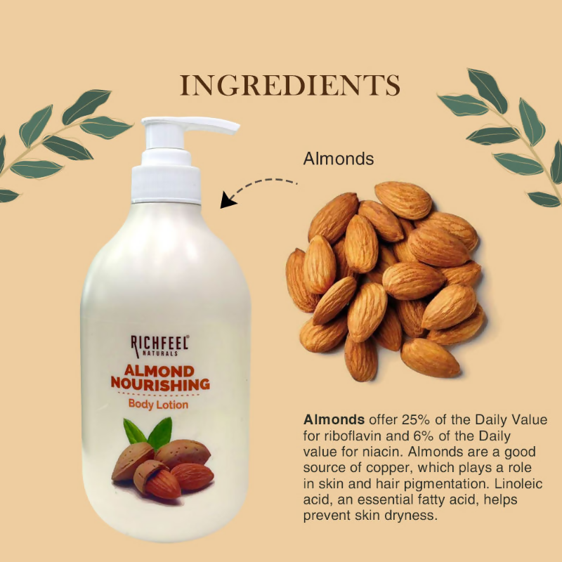 Richfeel Almond Body Lotion with 2X Almond Oil