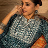 Indyancart IE Embroidered Pure Cotton Tunic With Trouser